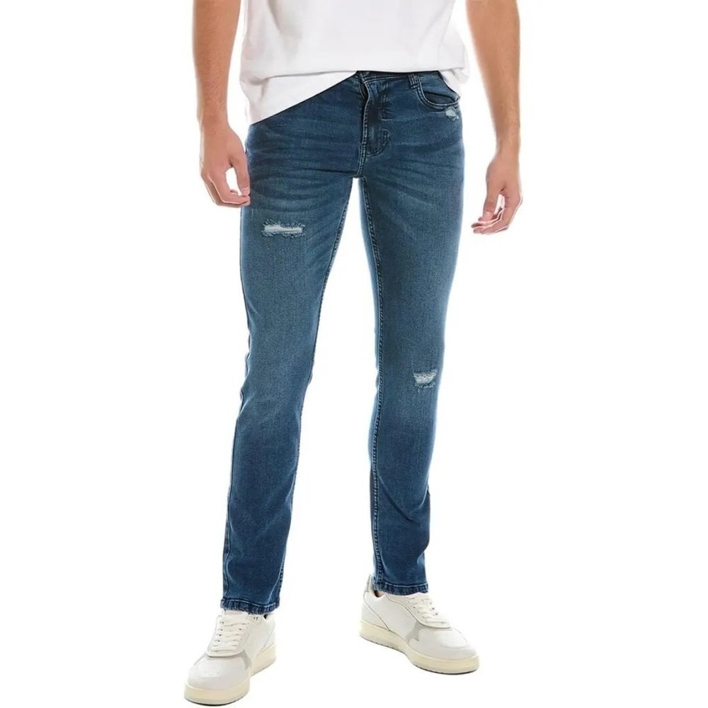 Cavalli Class by Roberto Cavalli Slim Straight Distress Denim Jeans luxury sz 32